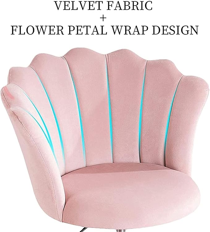 Office Velvet Swivel Chair Office Chair Ergonomic Office Chair Petal Wrap Design Computer Chair Gaming Gaming Chair Chair (Color:Dark Green)