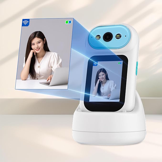 Yunir 2 Way Video Camera 5MP Full HD Video Call Security Camera with AI Human Detection 2.8 Inch Screen 2.4G WiFi for Home Security with 32GB Memory Card
