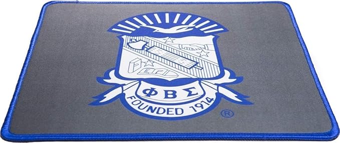 Phi Beta/Β Sigma Hemmed Mouse Pad [Grey - 9.5 x 8 x 0.1] - ID#11094