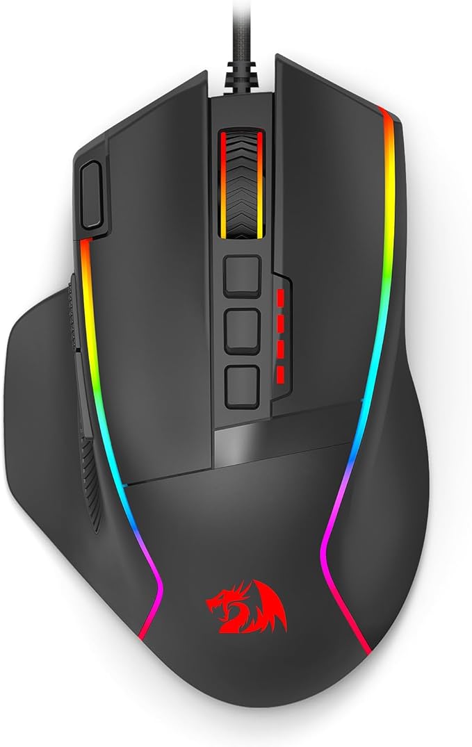 Redragon Gaming Mouse Wired Gaming Mouse 26000 DPI Opitacl Sensor Ergonomic Mouse with Fire Button Macro Editing Programmable RGB Mouse for Laptap/PC/Mac