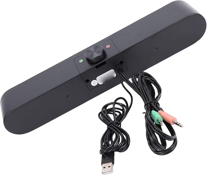 Computer Speaker Compact USB Speaker with Immersive 3D Sound and Ambient Lights for Laptop and Smart Devices