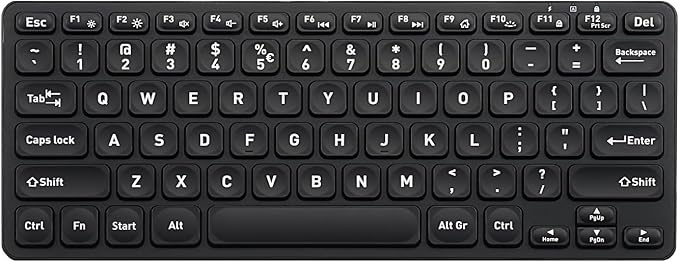 Perixx PERIBOARD-732B Wireless Backlit Mini Keyboard - X Type Scissor Keys - White Backlit - US EnglishBlack11950