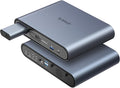 ORICO 10 in 1 USB-C Docking Station with Dual M.2 NVMe/SATA SSD Enclosure 10Gbps USB-C&ampUSB-A Dual HDMI 4K@60Hz 60W PD RJ45 Ethernet for MacBook Pro/Air (PTM2)