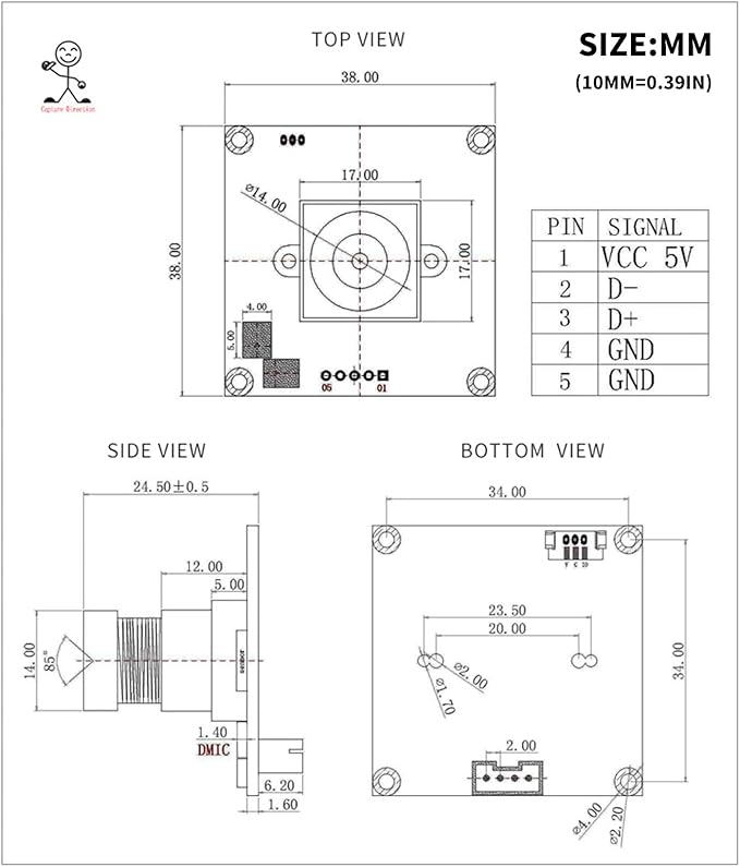 Advanced 12MP USB Camera with IMX577 Sensoring Digital Microphone 3840x3040 30FPS for Streaming and Remote Teaching