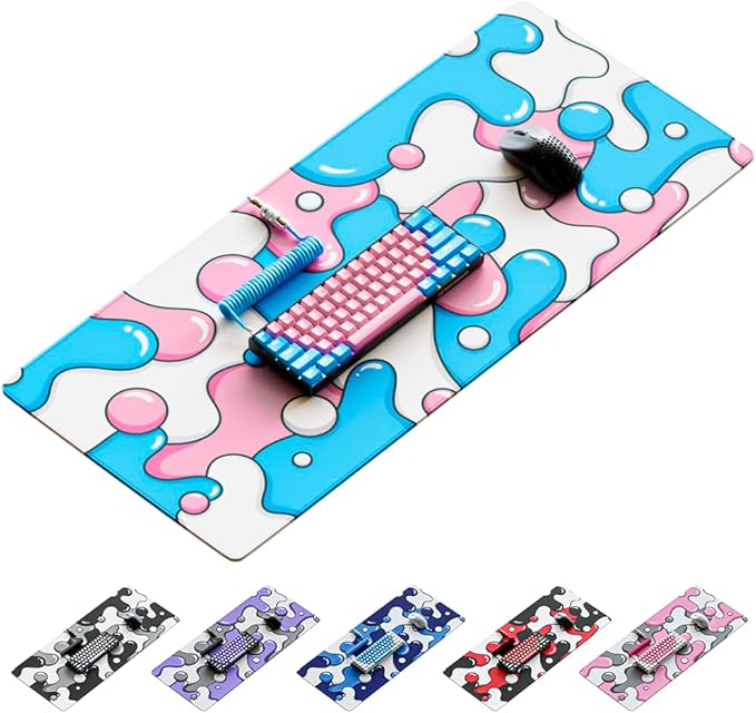 Kraken Gaming Mouse Pad Large Cotton Candy XXL Mouse Pad for Gaming - Desk Mat for Keyboard - Thick Artisan Mousepad for Desk (Cotton Candy Drip)