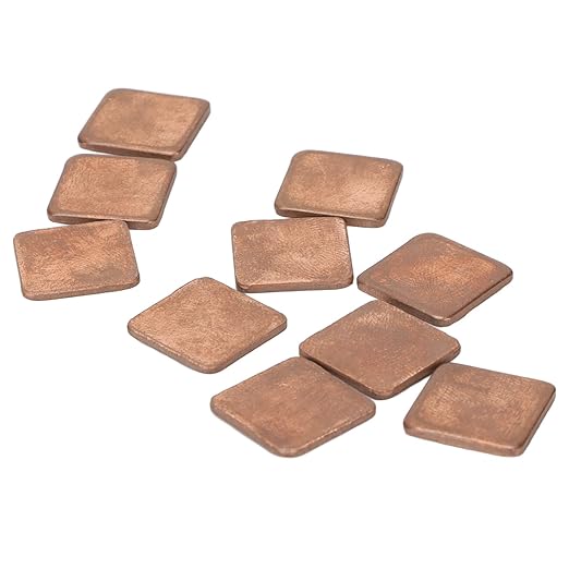 Copper Copper Small Cooling Kit Thermal Conductivity for Laptop Gpu CCC 100 X Heat Dissipator for CPU VGA (15 * 15 * 2.0mm)