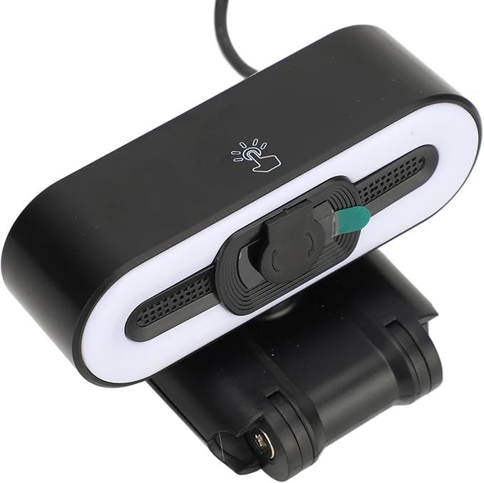 GOWENIC 4K Webcam 3840x2140 USB PC Camera with Built in Microphone Super Bright Fill Light Auto Beauty Function USB 2.0 Webcam for Laptop Computer LCD Display