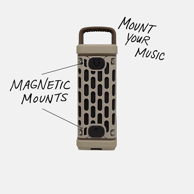 Turtlebox Ranger: Loud! Outdoor Portable Bluetooth 5.4 Speaker | Rugged Waterproof Ultra-Portable | Plays to 105db Deep Bass Shockproof Unlimited Pairing for Full Stereo Experience Tan