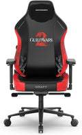 DXRacer Craft XL Video Gaming Chair for Adults Ergonomic Office Reclining Computer Chair with Magnetic Head Pillow and Lumbar Support Racing Style Height Adjustable (EPU Leatherette Guild Wars 2)