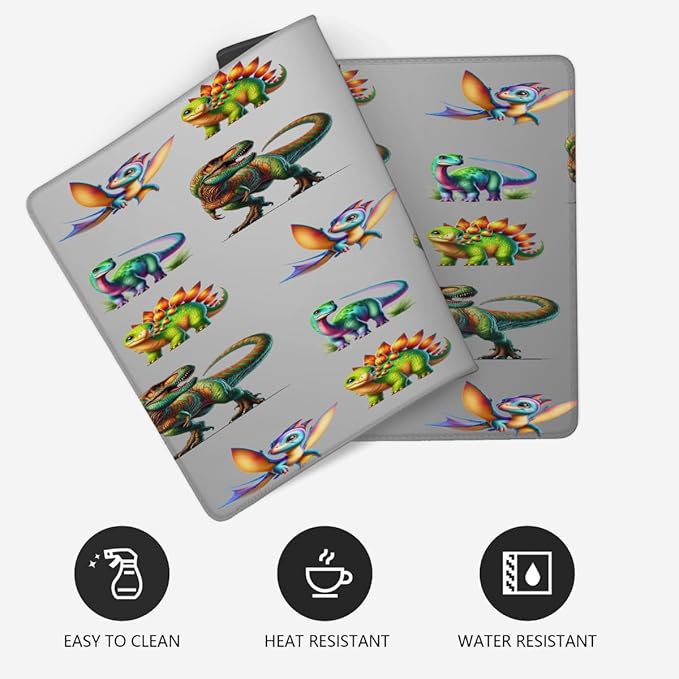 Cartoon Animal Dinosaur Large Mouse Pad Gaming Mousepad Desk Mat for Desktop Computer Keyboard Waterproof Mouse Mat Desk Pad with Non-Slip Base for Game School Office Home 35.4 x 15.7