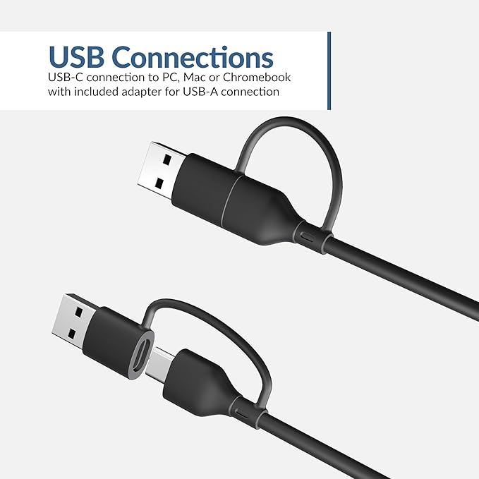 Cyber Acoustics USB Speaker Bar with LED Lights (CA-2890GX) – USB Powered Speaker Bar for PC and Mac Dynamic LED Lights Sync to Music Clamps to Monitors up to 1.5 Inches Great for Music and Gaming