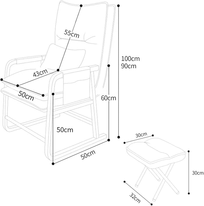 Accent Chair with Lumbar Support Super-Soft Adjustable Floor Relaxing Gaming Recliner Chair for Living Room Makeup Room Bedroom Home Office Kitchen