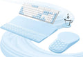 Ospelelf Ergonomic Mouse Pad and Keyboard Stand Wrist Rest Set Memory Foam Comfort Pain Relief for Typing Office Desk AccessoriesBlue