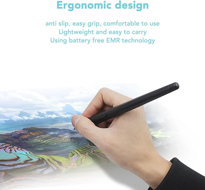 Battery Pen PW201 Portable Graphic Tablet Pen 5080LPI 4096 Pressure High Sensitivity Digital Tablet for HST640 H610PROV2 HC16