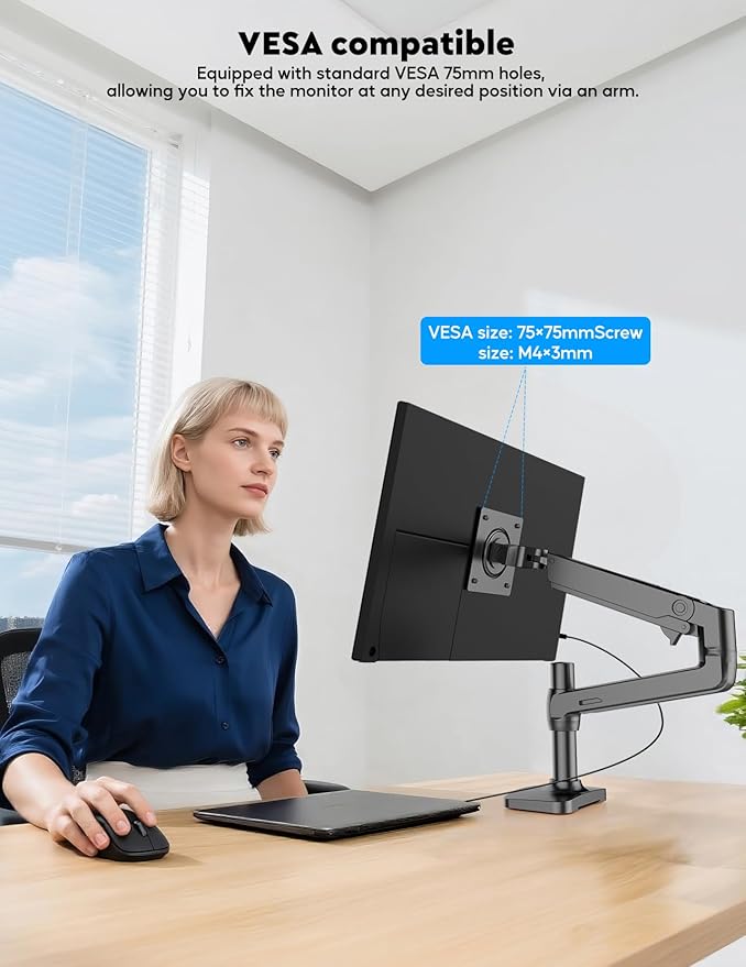 ZSCMALLS Portable Monitor 15.6 1080P FHD Laptop Monitor USB-C HDMI Computer Display IPS Second Screen Laptop Extended Screen for PC Phone Mac Xbox PS4/5 Switch