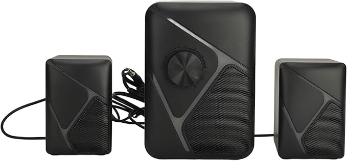 SUNGOOYUE 2.1 Channel USB Powered Gaming Desktop Speakers Subwoofer with RGB Lighting for Enhanced Bass and Immersive Gaming Experience Compatible with TV Computer Phone