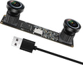 MMlove USB Stereo Camera Module 1200P 60FPS Global Shutter USB Webcam with Synchronous Dual Lens600P 120FPS High Speed 3D Webcam 112° Wide Angle Lightburn Camera for VRPC/Laptop/Raspberry Pi