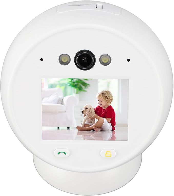 2 Way Video Security Camera Smart Video Call Camera with 2.8in Screen Technology Night Cloud Storage for Indoor Use Support 2 Way Voice Video White Infrared Double Light
