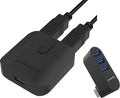 SABRENT USB 3.0 Sharing Switch for Multiple Computers and Peripherals LED Device Indicators + Premium 3-Port Aluminum Mini USB 3.0 Hub