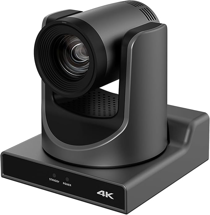 PTZ Camera 4K Ptz Camera with AI TrackingHDMIPOE Support 20X Optical Zoom Video and Network IP Live Streaming Simultaneous 3G-SDI and USB Video Output for Conferences Church Teaching