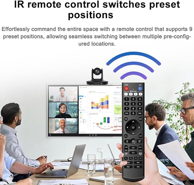 PERGEAR 4K Video Conference Camera NDI HX2 30x Hybrid Zoom &amp AI Auto Tracking Noise Cancelling Low-Light Optimized USB 3.0/HDMI/LAN for Zoom Teams Streaming Ideal for Classroom Live Studio