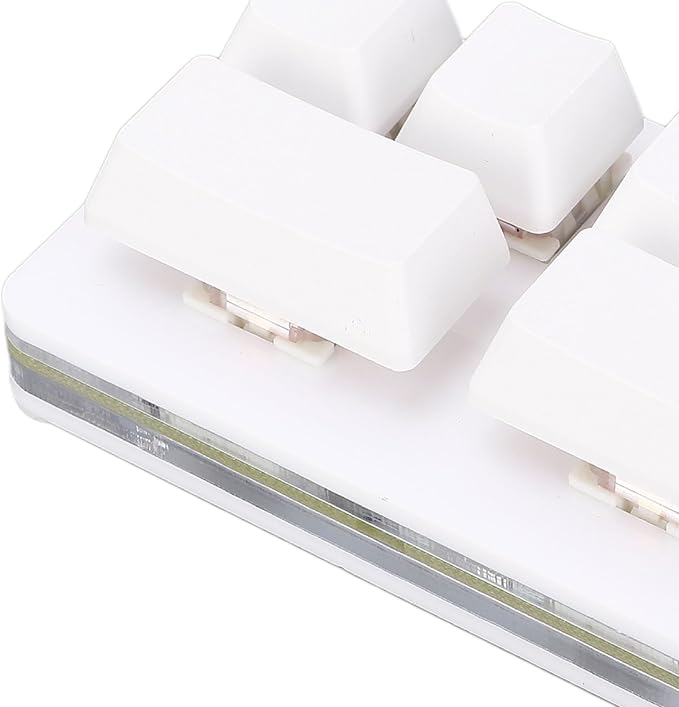 Tissting White 6 Key Gaming Keyboard Programmable Gaming Keyboard Mini USB Keypad Programmable Keyboard One Handed Mechanical Gaming Keypad for Macros or Rhythm Games