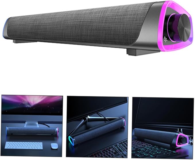 Mikikit Soundbar for Dual Horns Design Immersive Experience Compact Audio Speaker Smart Soundbar