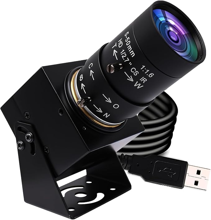SVPRO 1080P USB Webcam with Telephoto 5-50mm Lens Full HD Computer Camera 100fps/60fps/30fps for Windows/Mac/Linux/Android