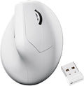 Keychron M5 8K Vertical Ergonomic Mouse Wireless 2.4 GHz/Bluetooth 5.3/Wired Computer Mice Rechargeable 5 Levels Up to 30K DPI with Programmable Buttons for Laptop macOS/Windows - White