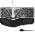 Macally Wired Ergonomic Keyboard for Mac - Compatible Backlit Apple Keyboard with Wrist Rest (Curved for Comfort) for MacBook Pro/Air iMac Mac mini