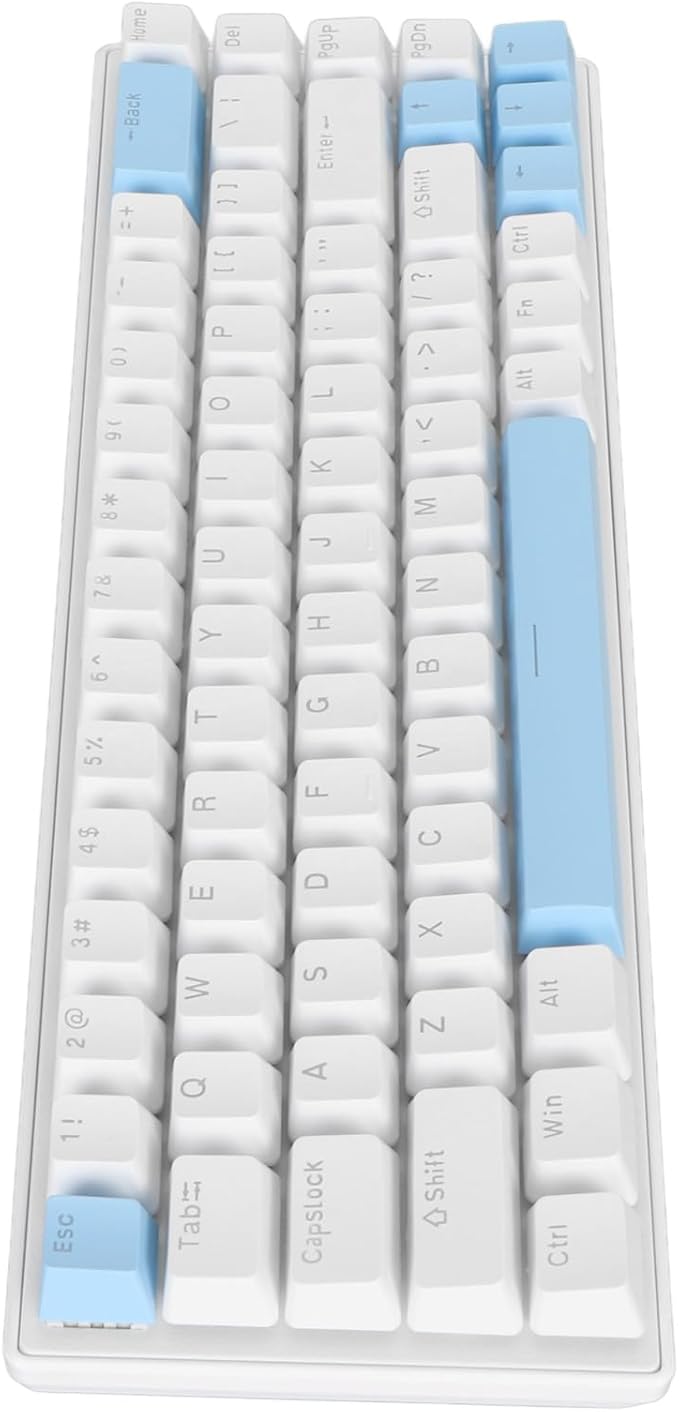Vikye Mechanical Gaming Keyboard RGB Backlight Compact 68 Keys Mini Wired Office Keyboard with Blue Switch Suitable for Windows for Android PC Laptop