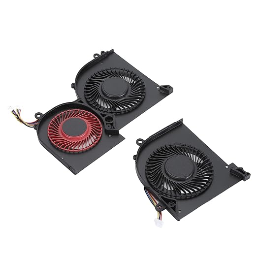 Cooling Fan Laptop Cooler Fan Replacement Compact Aluminum Quiet 4 Pin Power Connector for MS 16Q5 for P65 (CPU and GPU)