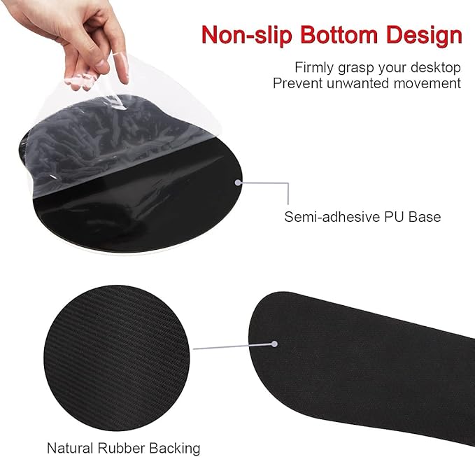 Ergonomic Mouse Pad Wrist Support Gel and Keyboard Wrist Rest Set for Laptop Mac Gaming and Office Durable Comfortable and Pain Relief + Coaster Dog Mom Floral Design