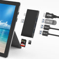 Surface Pro 6/Pro 5/Pro 4 Docking Station USB Hub with HDMI - Surface Pro 4/5/6 Accessories dongle SD Micro Card Memory Card Readers Dock Surface Pro 4K HDMI Adapter with 1 x USB3.0 + 2 x USB2.0 Port