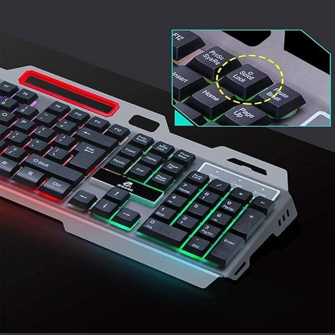 RGB Gaming Keyboard and Backlit Mouse ComboUSB Wired Backlit KeyboardLED Gaming Keyboard Mouse Set for ComputerDesktopPCNotebookLaptop