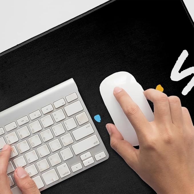 Friends Logo White Large Gaming Mouse Pad Desk Mat with Stitched Edges Non-Slip Base for Gamer Home and Office 31.5 x 15.7