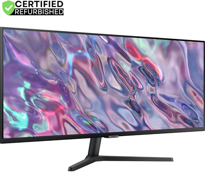 Samsung LS34C502GANXZA 34 inch ViewFinity S50GC Series 1440p HDR Ultrawide Monitor (Renewed) Bundle with 2 YR CPS Enhanced Protection Pack