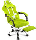 Chair Computer Chair Lift Swivel Chair Office Chair High Back Reclining Chair with Footstool Ergonomic Gaming Chair (Color : Green)