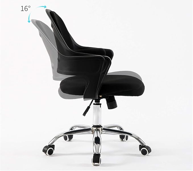 Mlaea Computer Gaming Chair Adjustable Staff Chair with Wheels and Comfortable Backrest Dining Bedroom Living Room Chair 47 * 82-94CM(Size:47 * 82-94CMColor:White)