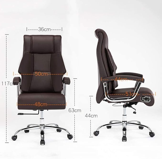 Office Chair Gaming Chair Computer Chair Executive Adjustable Office Chair Ergonomic Computer Chair with Layered Memory Foam Pillows (Color : Argento)