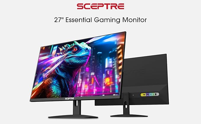 Sceptre New IPS 27-inch Prime Gaming Monitor 100Hz DP HDMI USB Type C Build-in Speakers Machine Black 2026 (E275W-FP100T Series)