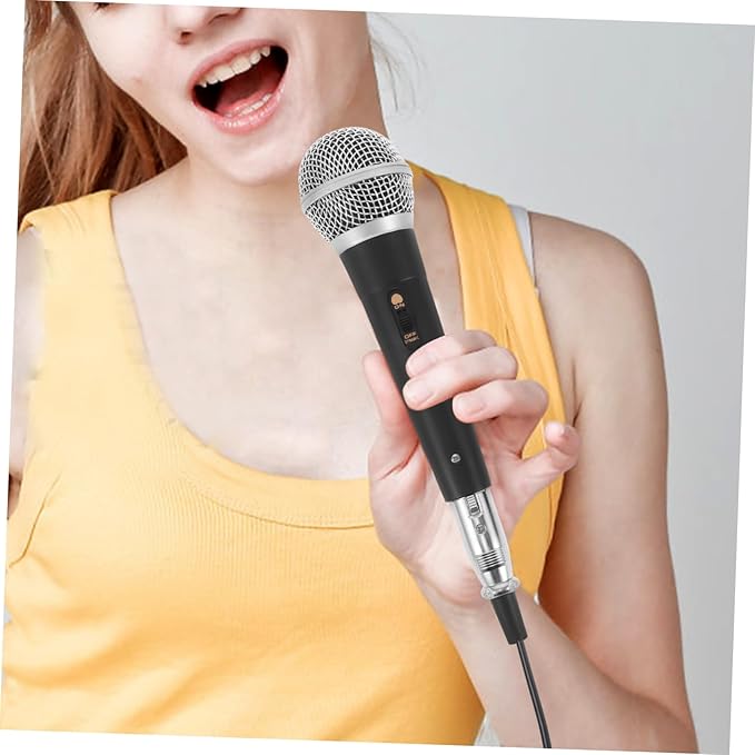 Handheld Dynamic Vocal Microphone Cord Play Wired Mic for Karaoke Machines User-Friendly and Construction for Singing and