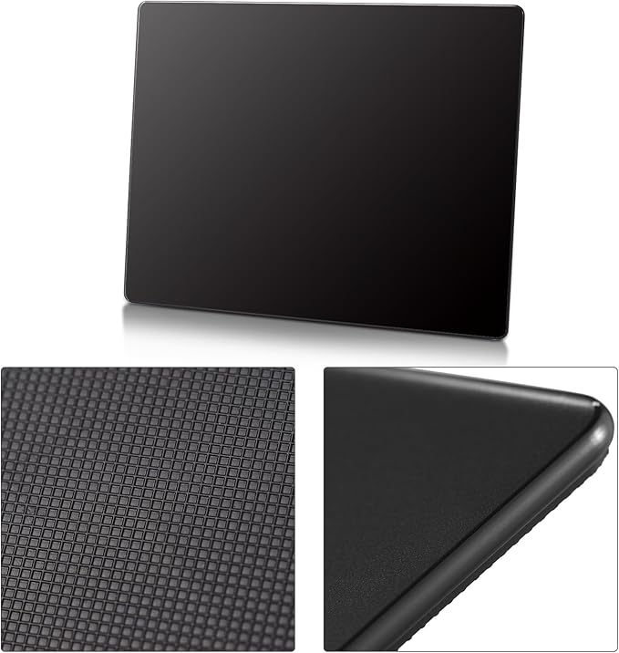 Docooler Photovoltaic Glass Gaming Mouse Pad with Non-Slip Tempered Glass Professional Mouse Mat for Desk Special Glass Surface＆Sides All Around for Computers Gamer Office&ampHome3 Sizes (All Blac