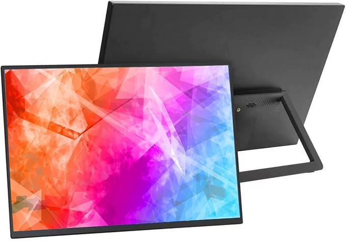 cjc 18.5 FHD Portable Touch Screen Monitor with Kickstand - USB C HDMI External Travel Display for Laptop Phone Gaming Console Second Screen (18.5” 120Hz)