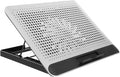 Notebook Cooler Aluminum Alloy Thin Quiet Cooling Pad with Stand Ergonomic Laptop Support Frame for Up to Computers Silver