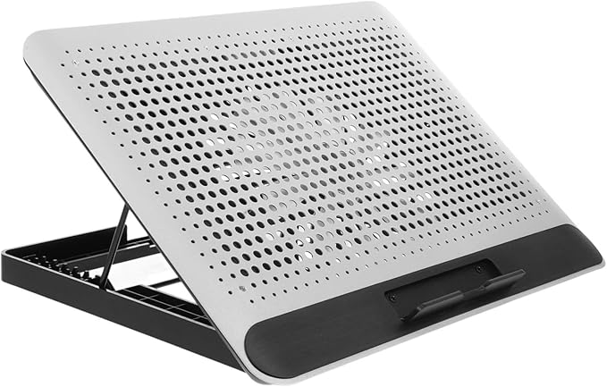 Notebook Cooler Aluminum Alloy Thin Quiet Cooling Pad with Stand Ergonomic Laptop Support Frame for Up to Computers Silver