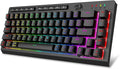 Redragon Portable Wireless Gaming Keyboard Bluetooth/2.4GHz/USB-C Wired RGB Backlit 60% Mini Quiet Macro Membrane Keyboard Rechargeable 4000mAh Battery Anti-Ghosting for Win/MAC