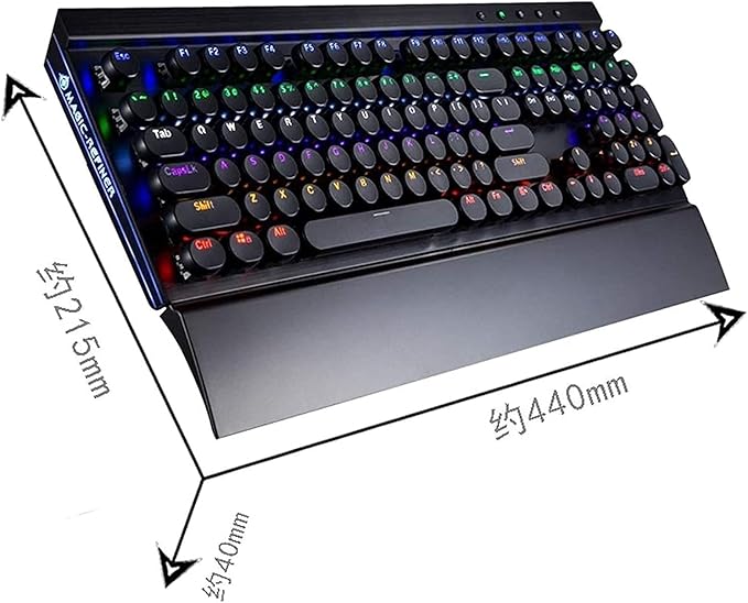 Gaming Mechanical Keyboard108 Keys ABS Keycaps with Ergonomic Design for PC LaptopComputerDesktop
