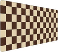Brown Checkered Mouse Pad Large Desk Mat for Keyboard and Mouse Non-Slip Gaming Mousepad Office Desk Accessories for Computer 35.4x15.7Inch