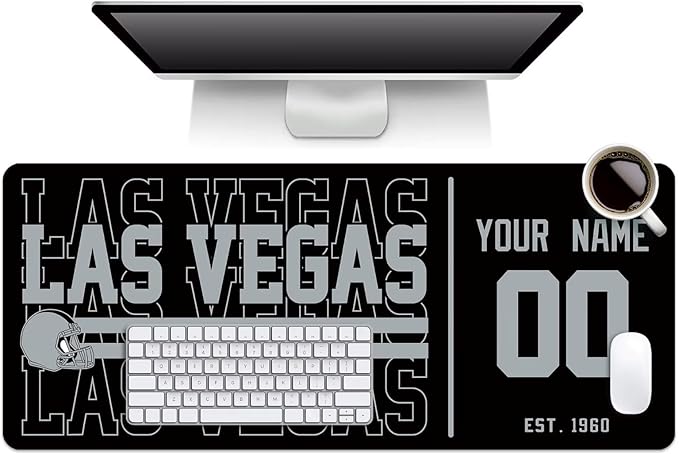 ANTKING Las Vegas Mouse Pad Custom Name and Number Desk Pad for Men Women Youth Gifts